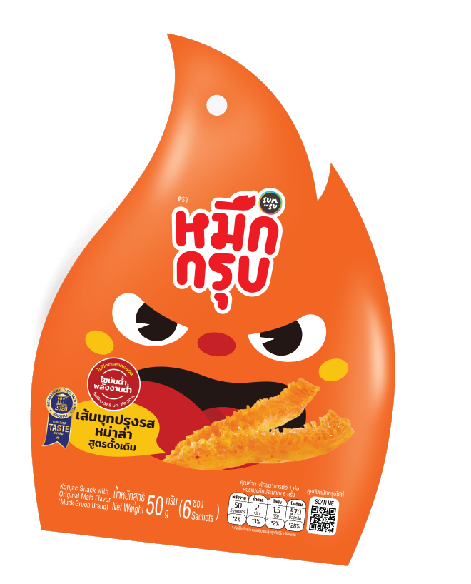 หมึกกรุบ MUEK GROOB spicy squid snack mascot pack